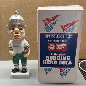 Michigan State Spartans Bobble Head Defensive Doll Mint
